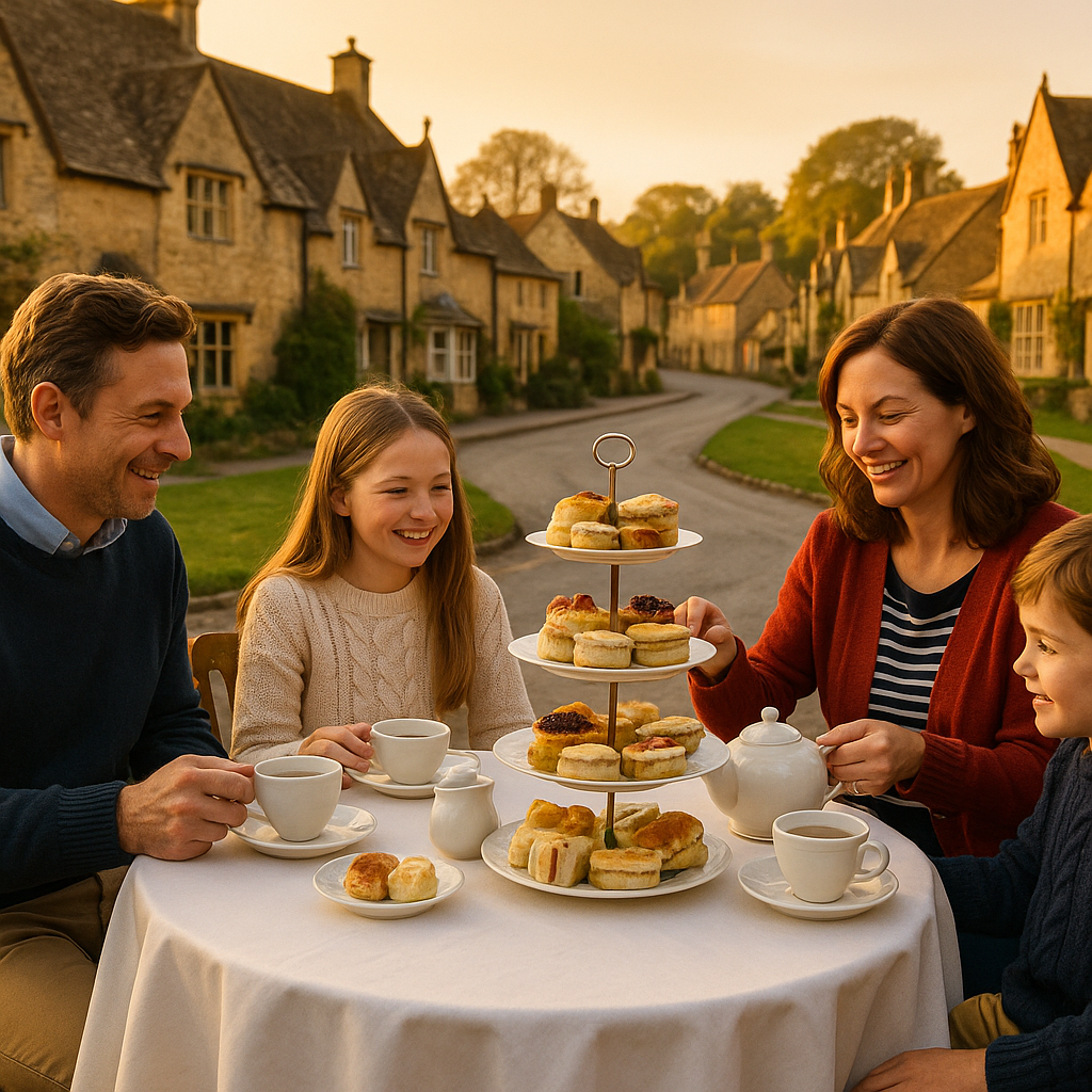 Python script generating UK travel photo prompts with style, lighting, and mood