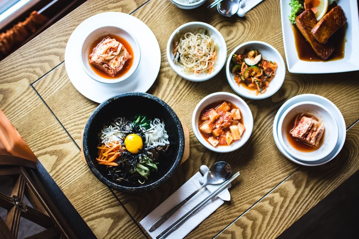 Koreansk street food-marked i Seoul