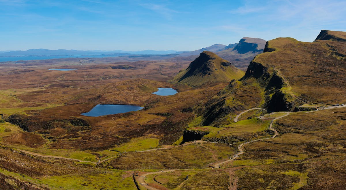Stunning Quiraing landscape in Isle of Skye Scotland