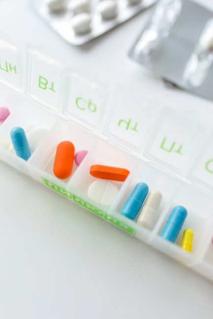 Prescription medication packed for a UK trip